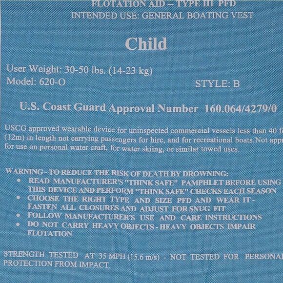 XO2 Blue Life Vest - Picture 3 of 3